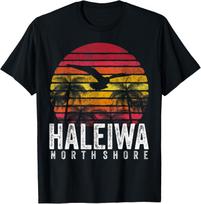 Haleiwa Hawaii HI North Shore Sunset Surf Surfing Surfer T-Shirt S įvairiaspalvis
