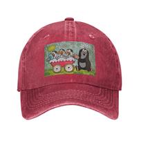 Mole Happy Krtek  Washed Denim Cap Casual Baseball Caps Adjustable Hat Summer Unisex Baseball Hats One Size