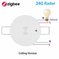 Tuya ZigBee/WIFI Human Presence MmWave Motion Sensor 24G Microwave Radar Luminance/Distance Detection 95V-220V Smart Life APP WIFI mounting Clip
