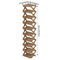 10 Tiers wood Shoe Rack Without Installation Small Shoe Rack Foldable Shoe Storage Rack Shoe Organizer for Entryway