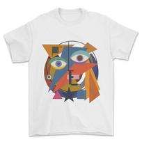 Bauhaus Face Art T-shirt. German, Bowie Bauhaus, Architecture culture t-shirt. S įvairiaspalvis