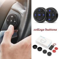 Belaidis automobilio nuotolinio valdymo pultelis 10 mygtukų Vairo radijo valdiklis Android Ilgo nuotolio garso multimedijos valdymas Išmanieji mygtukai