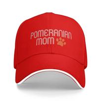 Pomeranian Mom Pom Dog Mama Dad Sun Baseball Cap  Summer Fashion Trucker Hat For Couple Women Outdoor Gym Baseball Caps One Size
