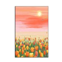 Modern Nordic Style Tulip Poster Canvas Paintings, Floral Landscape Wall Art Picture Posters 21cm x 30cm No Frame