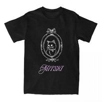 Mitski Cat Graphic Printing Tees O-neck Short Sleeve Loose Female T-shirt Unisex Streetwear Women Men Clothing Design Print Tops S įvairiaspalvis