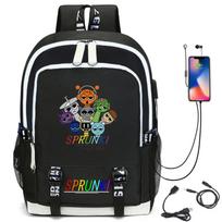 Rhythm Box Backpack Sprunki Student Schoolbag Backpack Computer Bag Usb Backpack Backpack