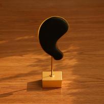 Ear Shape Earring Display Stand Microfiber Ear Clip Holder  Photography Props juoda
