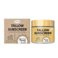 Beef Tallow Sunscreen Cream - Natural UV Protection & Moisturizer, Lightweight & Reapply for Outdoor Skin Care