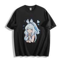 Genshin Impact Mualani T-Shirt Mens Womens Tees Top - Ocean Melody Design Unisex Tee 4XL