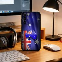 Australian flag  Phone Case For Samsung S25,S24,S21,S22,S23,S30,Ultra,S20,Plus,Fe,Lite,Note,10,Black Cover Samsung S21fe