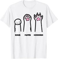 Rock Paper Scissors Cat Paws Funny Boys Girls Toddler T-Shirt Mens Womens Tees Top 3XL