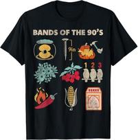 Retro Populiarios 90-ųjų Roko Muzikos Grupės Juokingi Vintažiniai Marškinėliai Vyrams Moterims Viršus 3XL