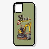 Excavator mechanical Phone Case For iPhone 17 16 Pro Max Air 13 12 Mini 14 15 Plus 11 PC+TPU Back Cover iPhone 12Pro Max
