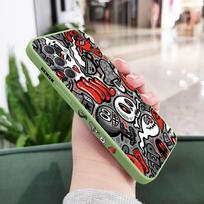 Ghost Skull Phone Case For Samsung A56 A54 A36 A34 A26 A24 A14 A55 A35 A25 A17 A16 A15 A07 A06 A05 A05S A04 A04S A04E 4G 5G Samsung A17 šviesiai žalios spalvos