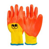 Kids Children Protective Gloves Garden Anti Bite Cut Collect Seashells Protector for 4-7 Years oranžinė