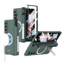 For Magsafe Samsung Galaxy Z Fold 3 Case Wireless Charging Magnetic Hinge Pen Holder Kickstand Shockproof Hard Cover Accessories for Galaxy Z Fold 3&case only (no pen)