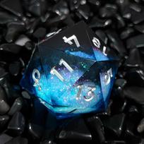 20 šonų dervos smėlio kauliukai 35 mm skysto turinio DND TRPG Cthulhu COC stalo žaidimo kauliukai D20 skaičių kauliukai