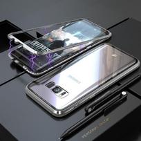 Magnetic Case - Samsung - Galaxy S8 Plus - Silver - 360° Protection - Elegant Design sidabras