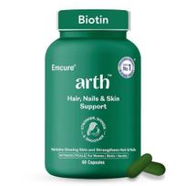 Arth Biotino kapsulės | su keratino statybinėmis medžiagomis, hialurono rūgštimi ir esminiais vitaminais | Biotino papildas plaukų augimui, stipriems plaukams, sveikiems | 60N Veg