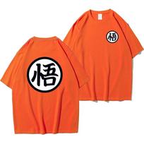 Vasaros mados Anime Son Goku Cosplay marškinėliai Medvilniniai trumpomis rankovėmis Viršutiniai drabužiai T-shirt Laisvi, didelio dydžio, kasdieniai marškinėliai Vyrams Harajuku drabužiai S