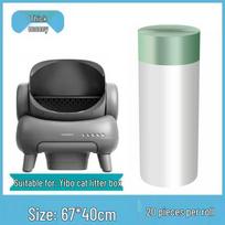 Yibao Smart Cat Litter Box Heavy-Duty Drawstring Poop Collection Bags 67x40 cm Thickened, 20 pcs per roll balta