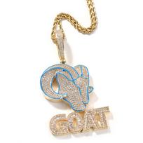 Goat Animal Niche Design Pendant Men's Hip Hop Necklace Copper Copper Inlaid Zircon Necklace