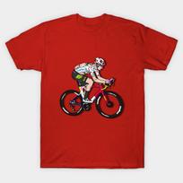 Men Black Print T-shirt Magnus Cort Nielsen Tour De France 2022 No-Cut Transfer Paper Print Cotton Tshirt 4XL raudona