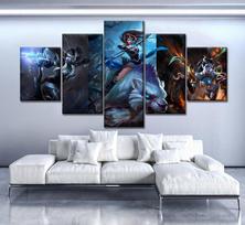 5 plokščių DotA 2 žaidimo plakatas ant drobės HD spaudinys Moduliniai žaidėjų paveikslai Modernus sienos menas Namų dekoras Svetainės paveikslai Dekoras 20X35 20X45 20X55CM