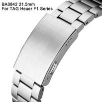 21.5MM BA0842 Watch Strap Watch Parts Solid Stainless Steel Bracelet Strap Watch Band For Tag Heuer F1 Series CAZ1014 CAZ101H CAZ1010 WAZ1010 21.5MM sidabras