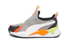 Puma RS-X3 Slip-On Little Kid 'Concrete Grey Rickie Orange' 28