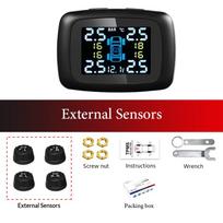ACCEO Smart Cigarette Lighter USB TPMS Car Tire Pressure Alarm Monitor System 4 Sensors Display Tyre Pressure Temperature Alarm K06-External