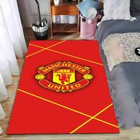 Red Carpet with Manchester United Logo Design for Home Decor Suitable for use as an anti-slip for living room bedroom sofas 40x60cm( 15x23in )