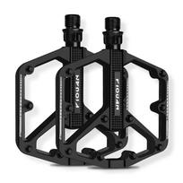 Mountain Road Bicycle Pedal Aluminum Alloy Pedal Double DU Pedal Anti-slip Widened Nail Pedal Mtb Pedals Bicycle Accessories Black Pedal