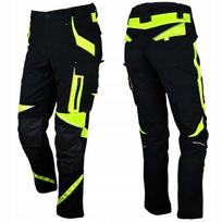 Spodnie Robocze Męskie Bhp Mocne Elastyczne Stretch Spandex Odblaskowe Neon
