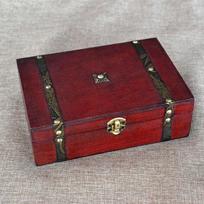 Retro Storage Box Jewelry Wood Wooden Lock Catch Organizers Vintage Gifts Container Sundries Organizer Storages Boxes 1PC