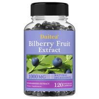 Mėlynių ekstraktas 250 mg Maisto papildas, 120 žolelių ekstraktų minkštųjų kapsulių buteliuke 120 Capsules gray