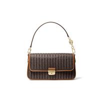 MICHAEL KORS Bradshaw presbyopia all over printed retro pleated design artificial leather armpit bag baguette shoulder bag women's acorn brown ruda