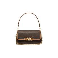 MICHAEL KORS Parker Leather Gold Pouch Underarm Bag Shoulder Bag Medium Women's Dark Brown medium size auksas