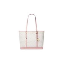 MICHAEL KORS shoulder bag Jet Set Travel Presbyopia Printed Large Capacity Polyester Tote Tote Shopping Handbag Large Women's Vanilla White with Light balta