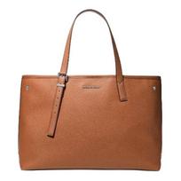 MICHAEL KORS Hudson Brand Metalware Adjustable Shoulder Strap Tote Bag Tote Bag Shopping Bag Cowhide Handbag Medium Men's Brown auksas