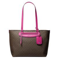 MICHAEL KORS Jet Set Travel Presbyopia Printed Tote Bag Artificial Leather Shoulder Bag Medium Women's Brown ruda