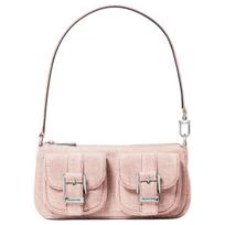 MICHAEL KORS Zoe Zoe metal buckle flap patch bag fabric handbag small women's light pink auksas