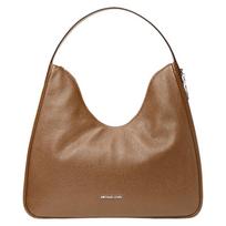MICHAEL KORS Nayla Lazy Logo Print Faux Leather Hobo Shoulder Bag Medium Women's Tan ruda