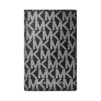 MICHAEL KORS Hudson's signature foil print Bronze hardware Coated canvas card holder Men's Black juoda