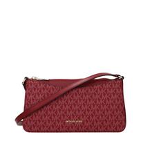 MICHAEL KORS Adjustable shoulder strap brand logo fabric and leather shoulder crossbody bag medium women's cherry color ruda