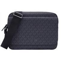 MICHAEL KORS Cooper old flower printed retro solid color business commuting PVC crossbody shoulder bag regular men's black juoda