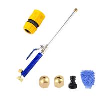 High Pressure Water Gun Garden Hose Nozzle with Adjustable Spray Wand and Multiple Brass Nozzles for Car Washing and Outdoor Cleaning Tools One Size mėlyna
