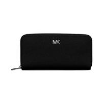 MICHAEL KORS COOPER bronze hardware accessories leather wallet women's black juoda