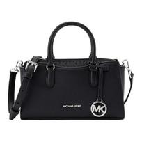MICHAEL KORS Aden Silver Hardware Cowhide Handbag Small Women's Black juoda