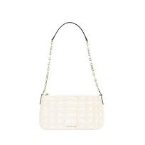 MICHAEL KORS Empire Logo Logo Zipper Closure Fabric Hand Shoulder Bag Medium Women's White balta